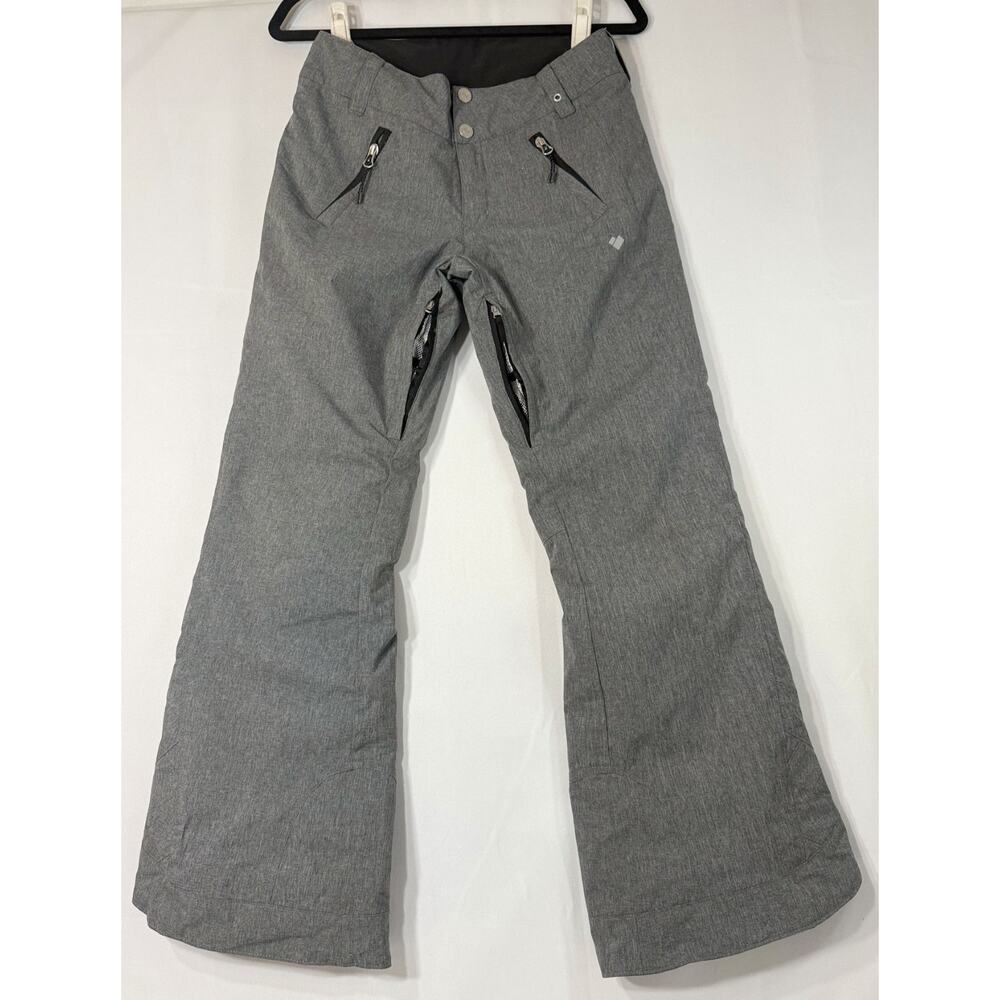 Obermeyer Youth L 14-16 Gray Ski Snowboard Pants Insulated Vented Grow System